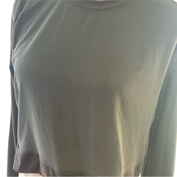 Adidas | olive green athletic long sleeve top​ - Picture 4 of 4